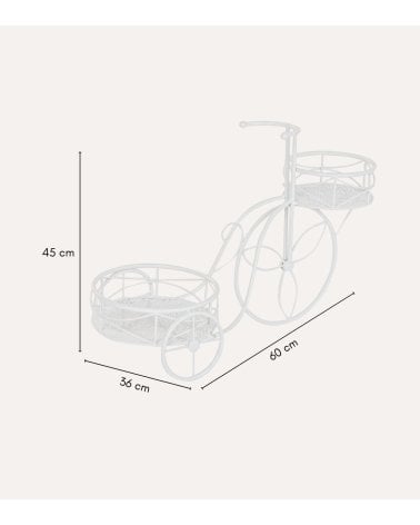 Portamacetas Bicicleta Hojas de Hierro