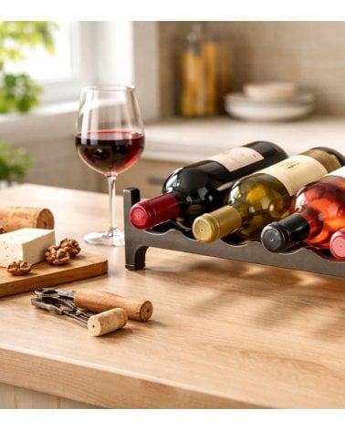 Botellero Apilable para 6 Botellas de Plástico Reciclado