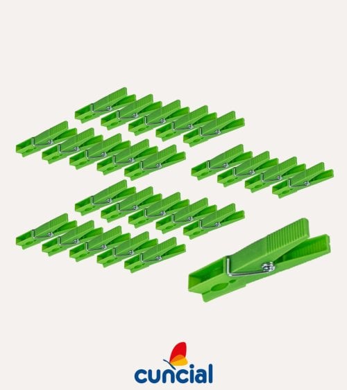 Set de 24 Pinzas Extra para Colgar Ropa de Plástico