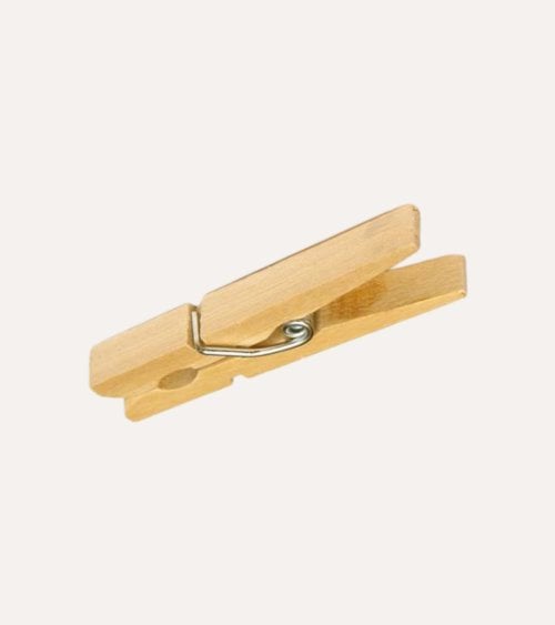 Set de 24 Pinzas Tradicional para Colgar Ropa de Madera
