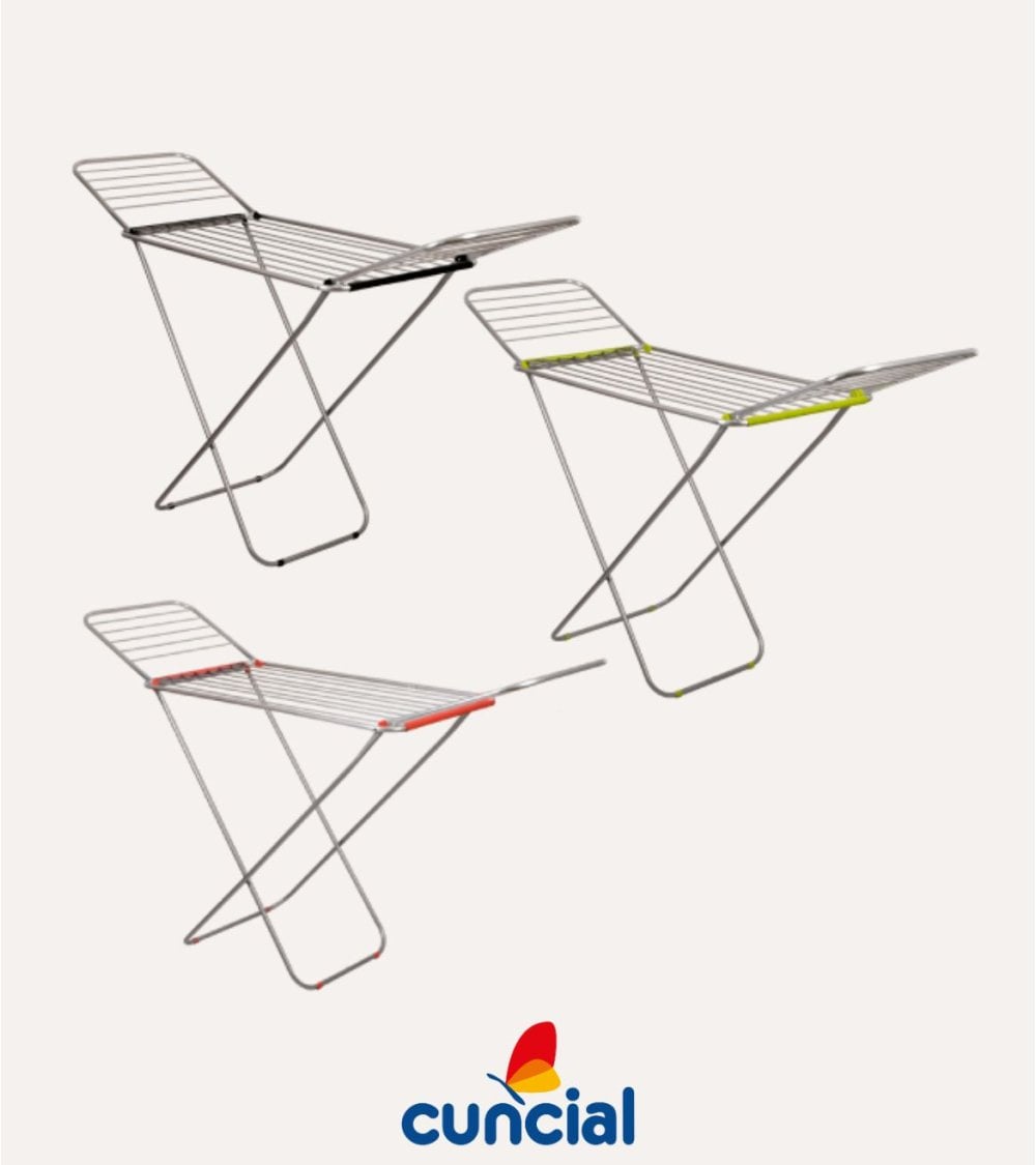 Tendedero Plegable Canarias con 2 Alas de Aluminio y Acero