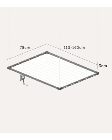 Tendedero de Techo Tezno con Manivela