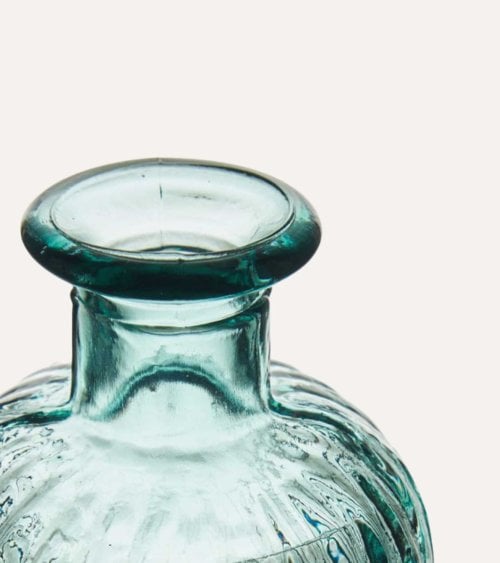 Botella Decorativa con Rayas de Cristal Reciclado