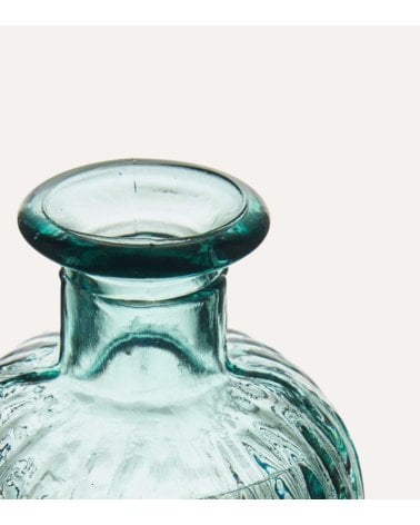 Botella Decorativa con Rayas de Cristal Reciclado