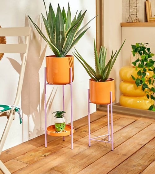 Maceta Cilíndrica Poolside de Metal