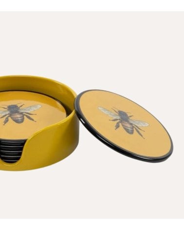 Set de 6 Posavasos Abeja Royal de Plástico