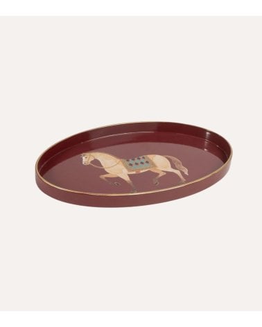 Bandeja Decorativa Oval Caballo Circo de Plástico