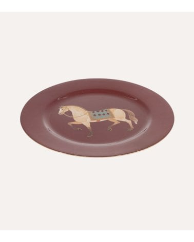 Bajo Plato Caballo Circo de Plástico