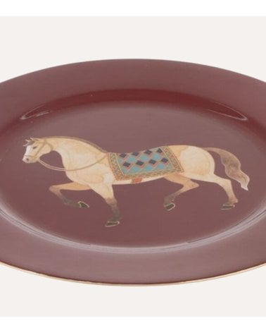 Bajo Plato Caballo Circo de Plástico