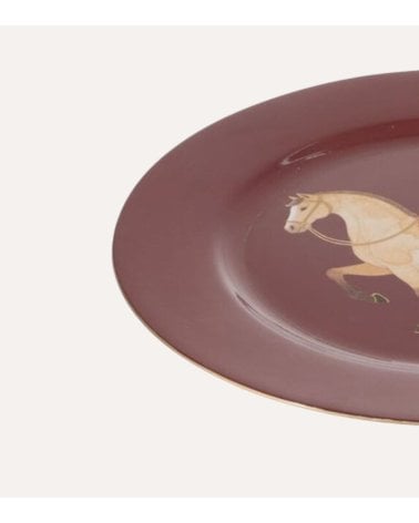 Bajo Plato Caballo Circo de Plástico