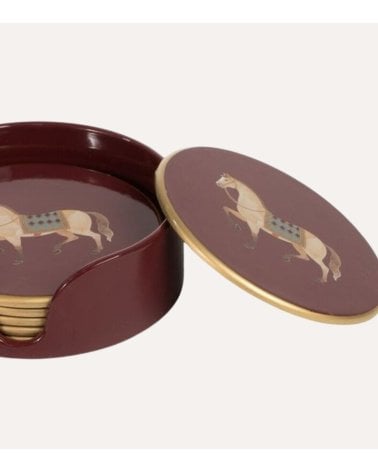 Set de 6 Posavasos Caballo Circo de Plástico