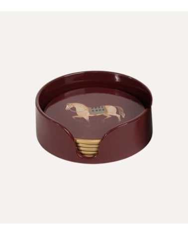 Set de 6 Posavasos Caballo Circo de Plástico