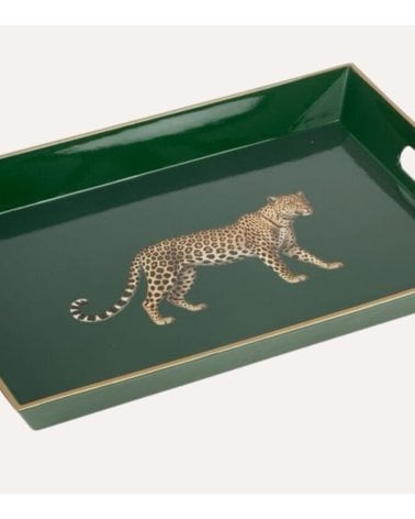 Bandeja Decorativa Guepardo con Asa de Plástico
