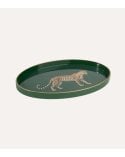 Bandeja Decorativa Oval Guepardo de Plástico