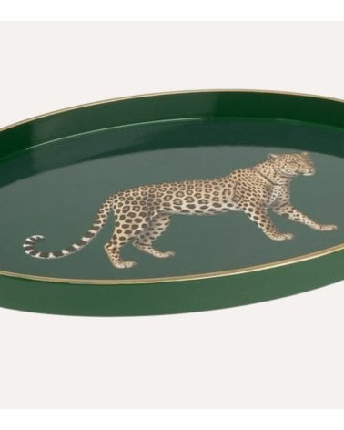 Bandeja Decorativa Oval Guepardo de Plástico