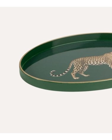 Bandeja Decorativa Oval Guepardo de Plástico