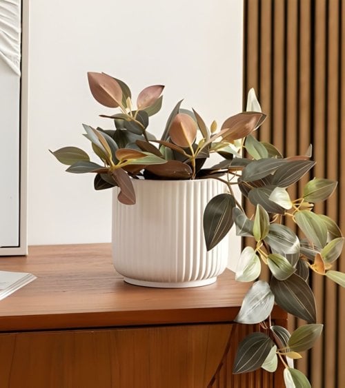 Maceta Nuria Rayada de Dolomita