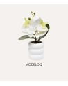 Orquídea Decorativa Mick con Maceta de Cemento