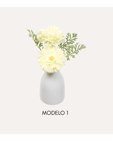 Flores Decorativas Bina en Maceta de Gres