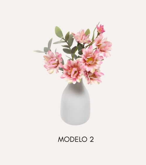 Flores Decorativas Bina en Maceta de Gres