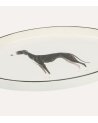 Bandeja Decorativa Oval Perro Galgo de Plástico