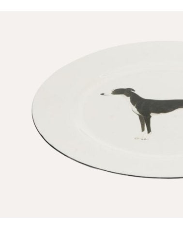 Bajo Plato Perro Galgo de Plástico