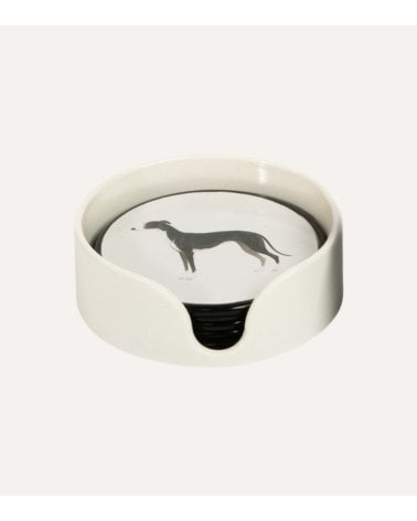 Set de 6 Posavasos Perro Galgo de Plástico