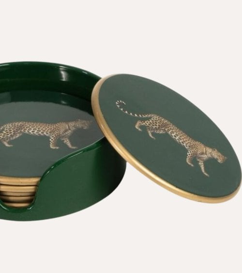 Set de 6 Posavasos Guepardo de Plástico