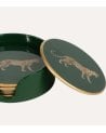 Set de 6 Posavasos Guepardo de Plástico