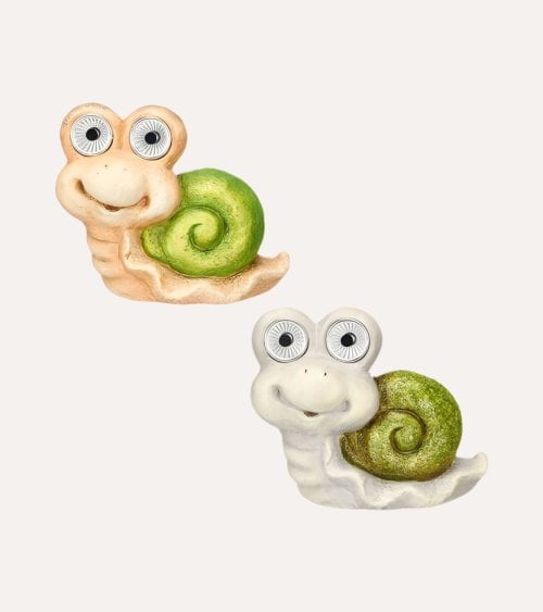 Figura Decorativa Solar Caracol de Cerámica