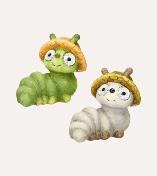 Figura Decorativa Solar Gusano de Cerámica