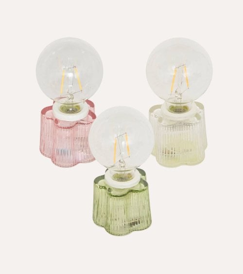 Lampara de Mesa Flower de Vidrio