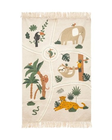 Alfombra Infantil con Dibujos de Animales-1