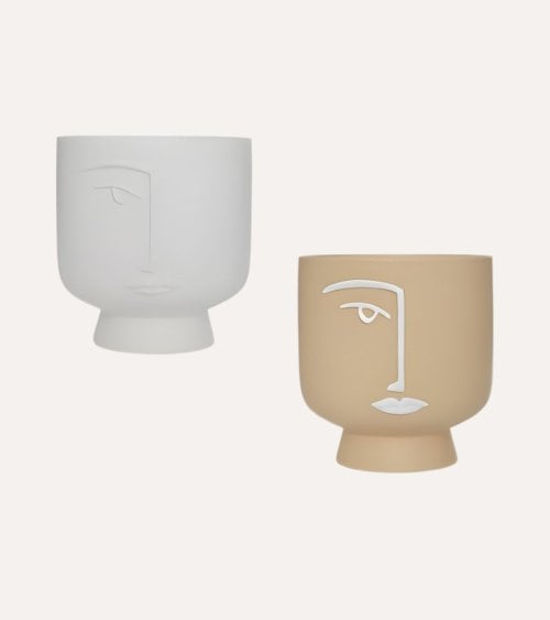 Maceta Cara Pam de Dolomita