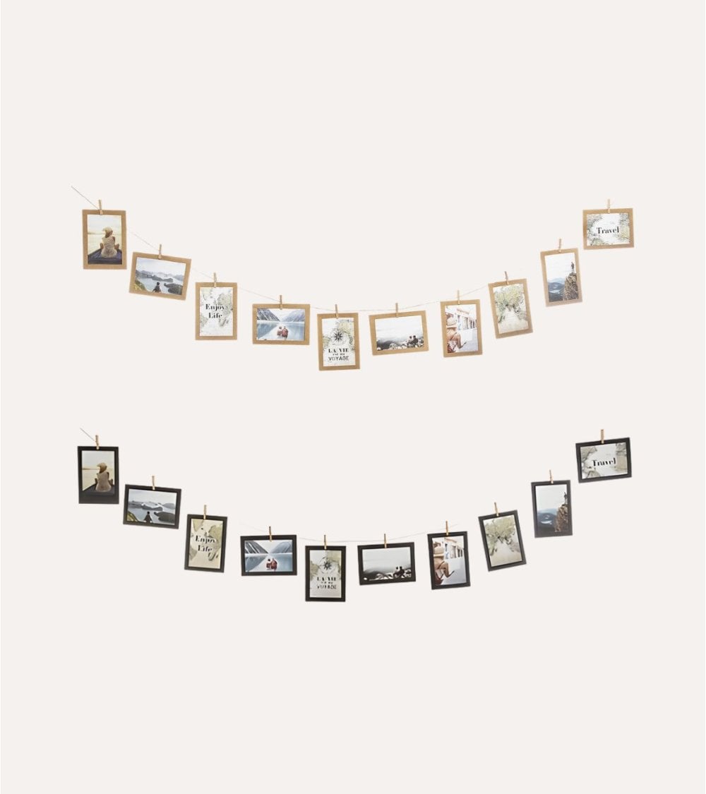 Marco de Fotos Pared Cuerda Lionel de Madera