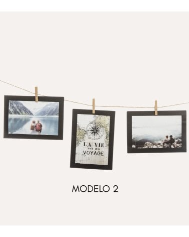 Marco de Fotos Pared Cuerda Lionel de Madera