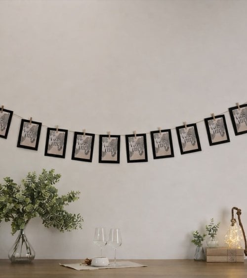 Marco de Fotos Pared Cuerda Lionel de Madera