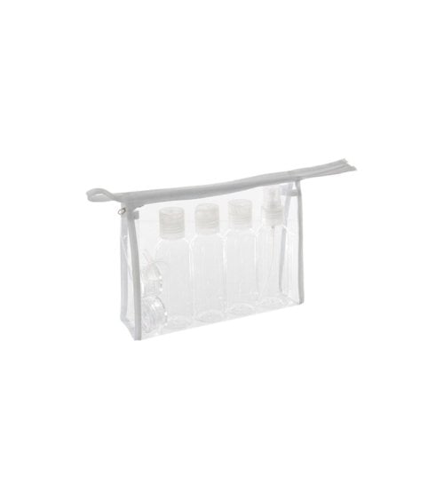 Neceser Transparente de Viaje con Tarros Reutilizables