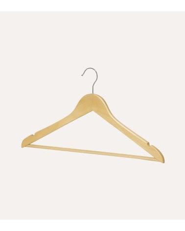 Set de 5 Perchas de Madera con Gancho Giratorio