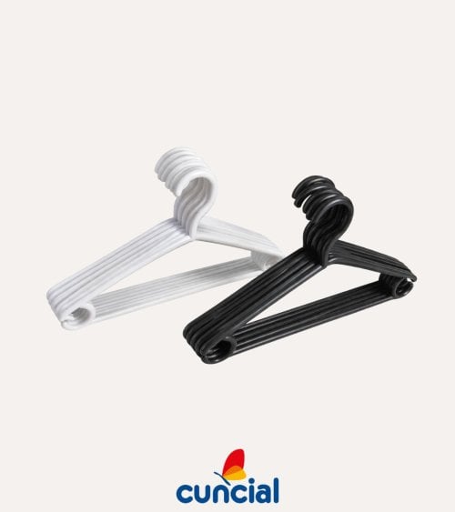 Set de 10 Perchas con Aros de Plástico