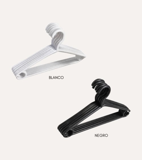Set de 10 Perchas con Aros de Plástico
