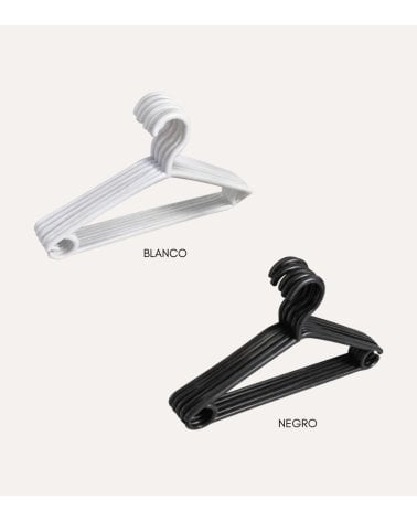 Set de 10 Perchas con Aros de Plástico