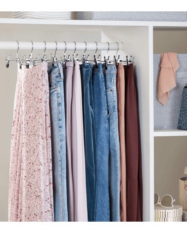 Percha para Falda o Pantalón con Ganchos de Metal