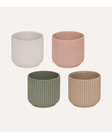 Maceta Nuria Rayada de Dolomita