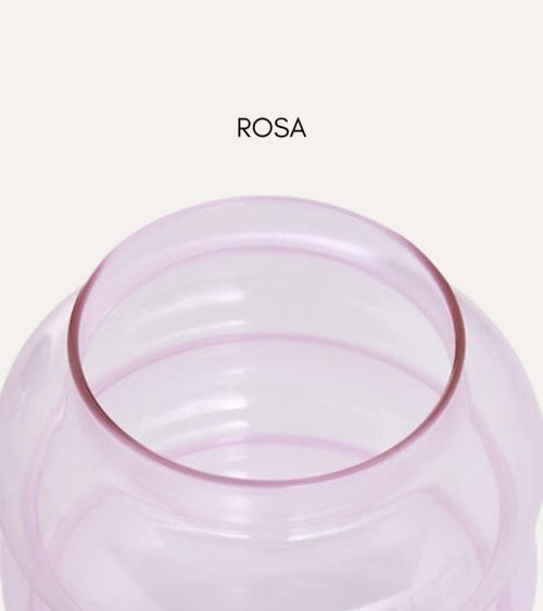 Jarrón Unia Burbujas de Vidrio Tintado