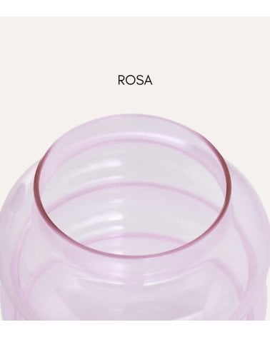 Jarrón Unia Burbujas de Vidrio Tintado