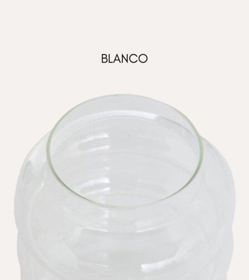 Jarrón Unia Burbujas de Vidrio Tintado