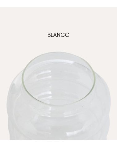 Jarrón Unia Burbujas de Vidrio Tintado