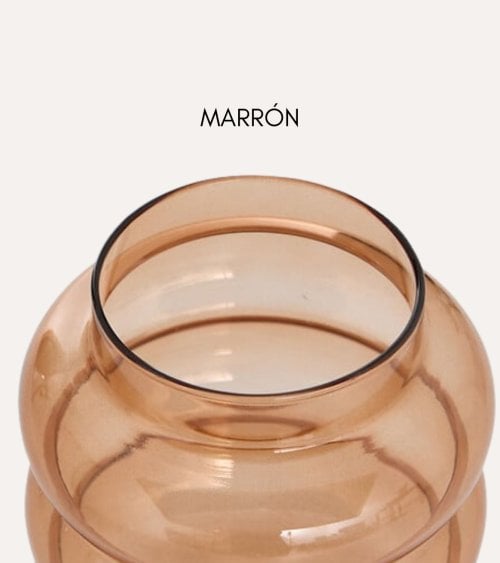 Jarrón Unia Burbujas de Vidrio Tintado