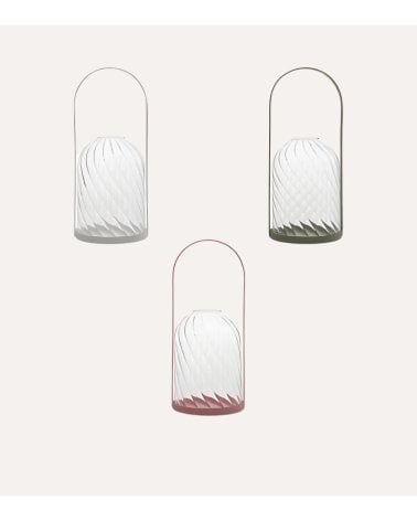 Portavelas Flor de Rosa Estilo Linterna de Metal